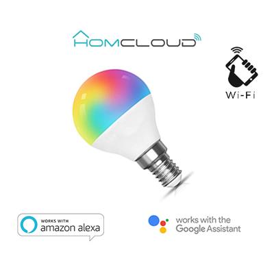 Lampadina Wi-FI RGB+BIANCO CALDO E14 G45 dimmerabile