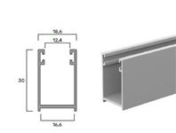 Guide in alluminio da sostituzione o da esterno A19 (con spazzolino) 18.6x30mm